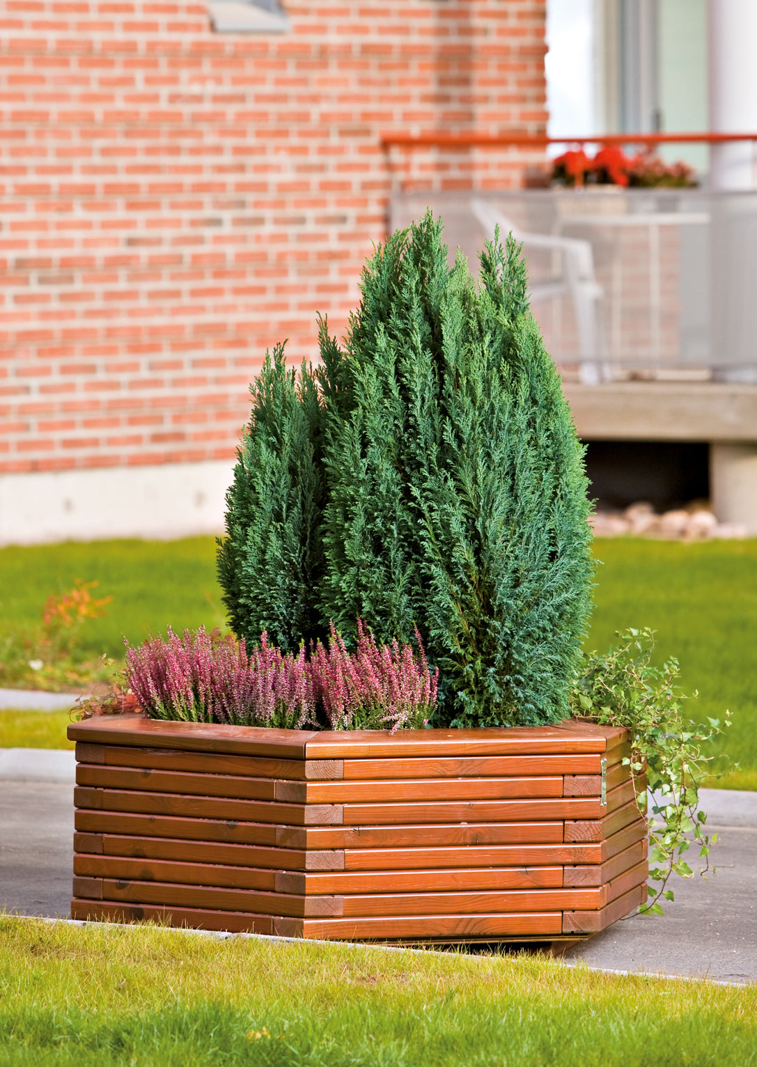 PARK PLANTERINGSLÅDA, RÖDBRUN