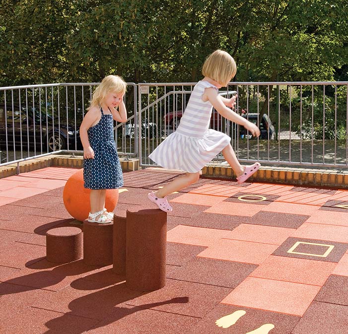 BALANSSTEG 50 CM, RÖD UTAN MOTIV, EXKL FÖRANKRING