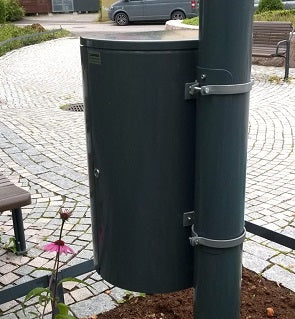 STOLPFÄSTE TILL 60 MM STOLPE, ROSTFRITT (KRÄVS 2 ST PER KORG)
