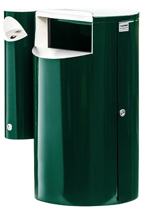 SKRÄPKORG 30L, RAL 6012 MÖRKGRÖN
