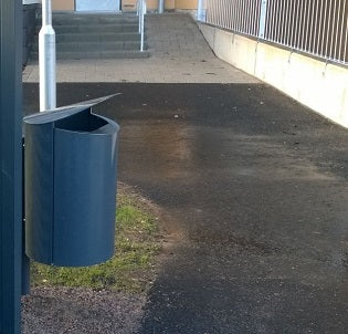 KITA SKRÄPKORG 60L GRÖN RAL6012, GALVANISERAD INNERBEHÅLLARE