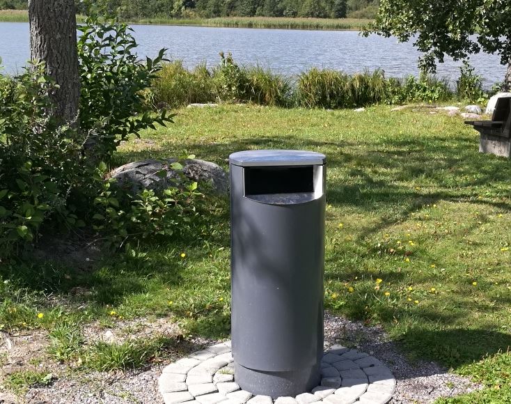 SKRÄPKORG 100L, RAL 7024 GRÅ