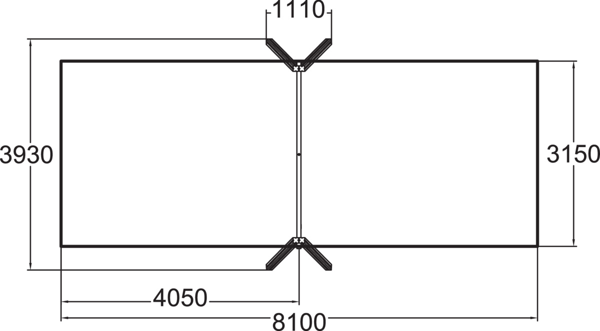 GUNGSTÄLLNING 2 PLATSER HÖG, MED FÖRANKRINGSSKIDOR