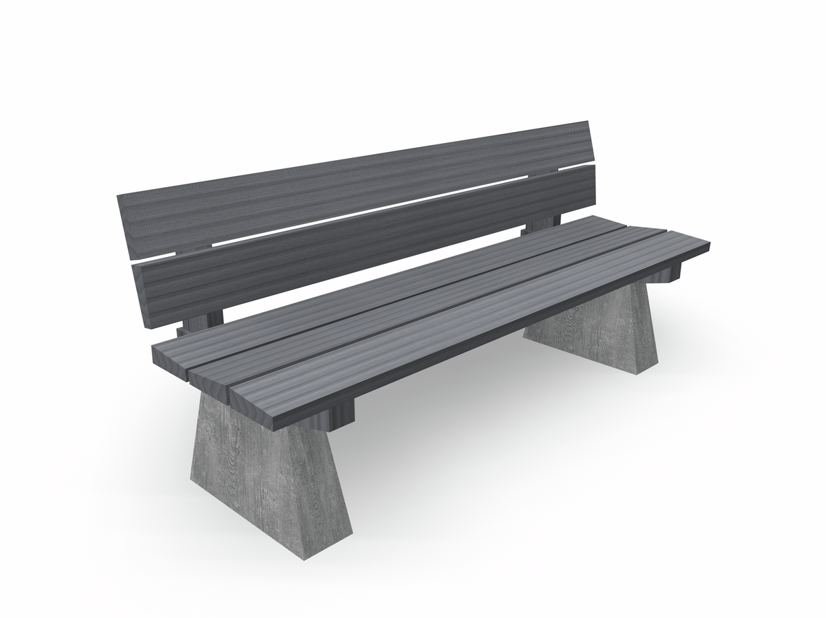 PARK REST SOFFA, MED BETONGFOT