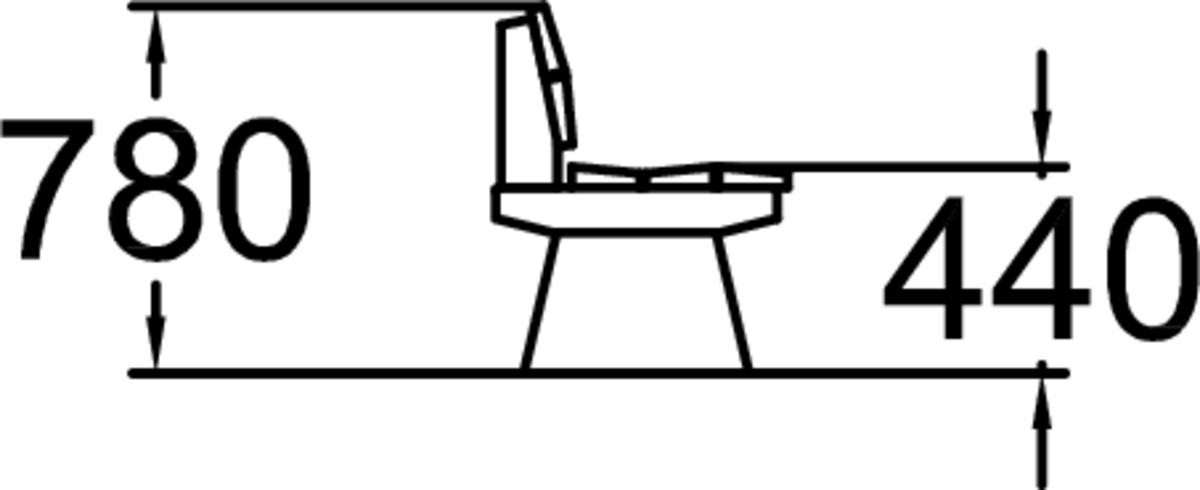 PARK REST SOFFA, MED BETONGFOT