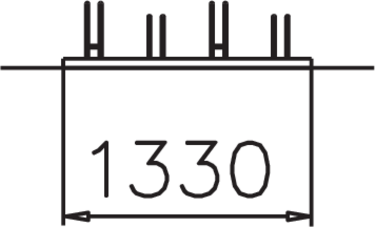 CYKELSTÄLL PARK 4 PL, 1330X500X350 MM, FRISTÅENDE