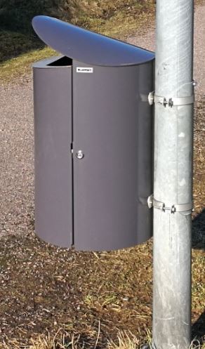 STOLPFÄSTE TILL 60 MM STOLPE, ROSTFRITT (KRÄVS 2 ST PER KORG)