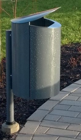 KITA SKRÄPKORG 60L GRÖN RAL6012, GALVANISERAD INNERBEHÅLLARE