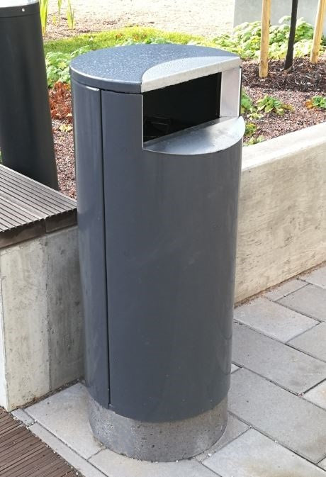 SKRÄPKORG 100L, RAL 7024 GRÅ