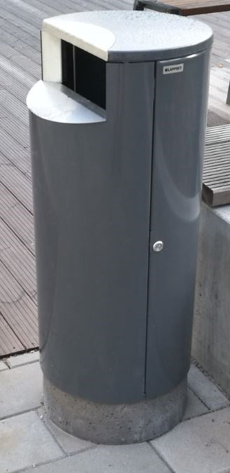 SKRÄPKORG 100L, RAL 7024 GRÅ