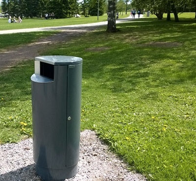 SKRÄPKORG 100L, RAL 6012 MÖRKGRÖN
