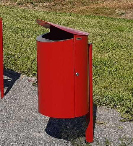 KITA SKRÄPKORG 60L RAL 7024 MÖRKGRÅ, GALVANISERAD INNERBEHÅLLARE