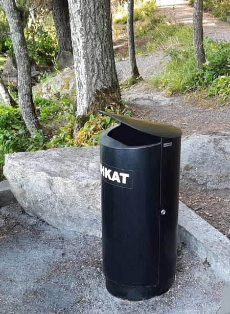 KITA SKRÄPKORG 100L RAL 7024 MÖRKGRÅ, GALVANISERAD INNERBEHÅLLARE