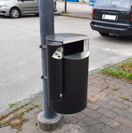 STOLPFÄSTE TILL 60 MM STOLPE, ROSTFRITT (KRÄVS 2 ST PER KORG)