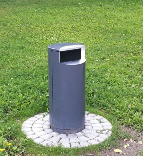 SKRÄPKORG 100L, RAL 7024 GRÅ