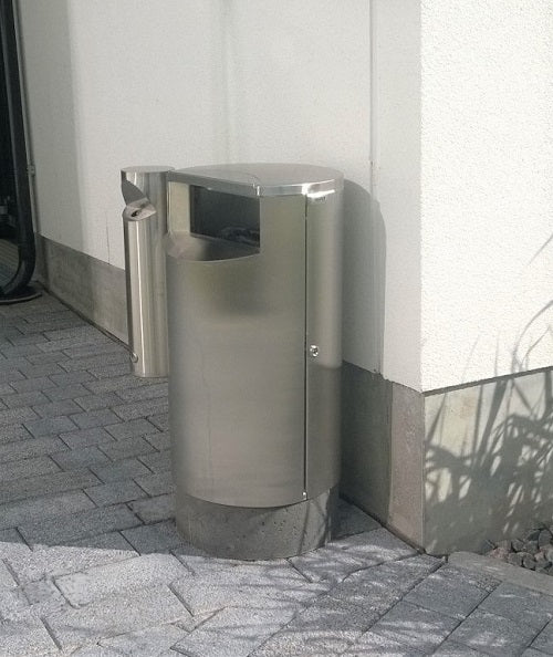 SKRÄPKORG 60L ROSTFRI, GALVANISERAD INNERBEHÅLLARE
