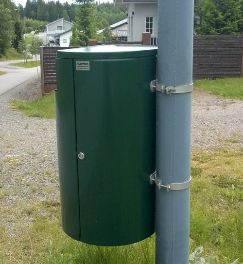 STOLPFÄSTE TILL 60 MM STOLPE, ROSTFRITT (KRÄVS 2 ST PER KORG)