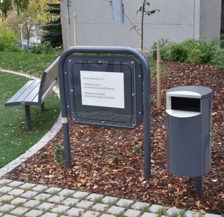 SKRÄPKORG 30L, RAL 7024 GRÅ
