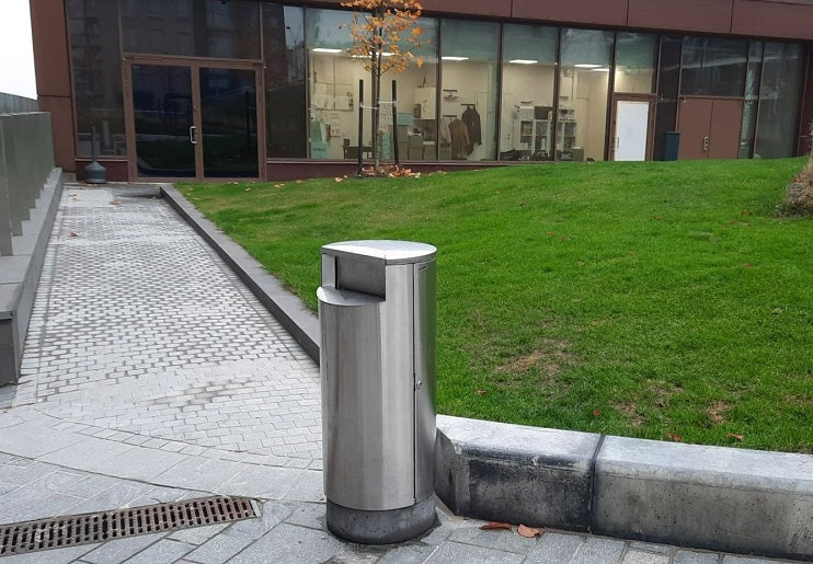 FÅGELSTOPP, 60/100 LITER SKRÄPKORG, ROSTFRI