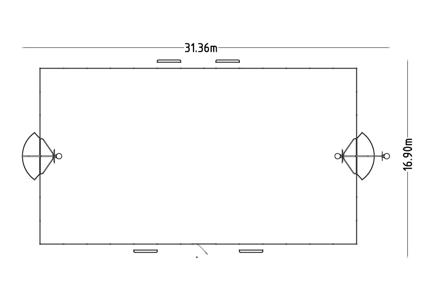 Arena Detroit 27x15 m