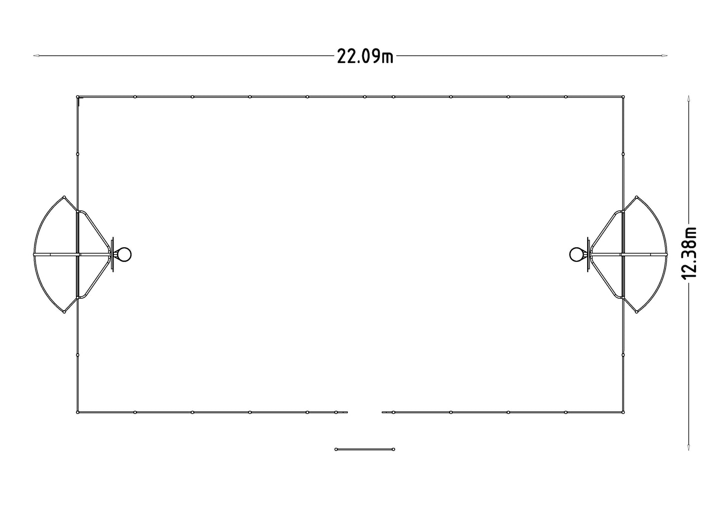 Arena Kansas 19x11 m