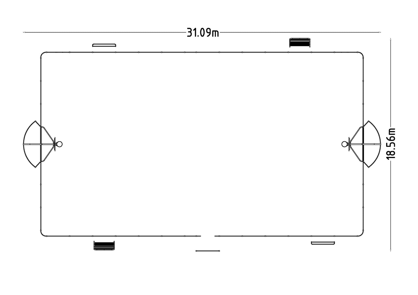 Arena Milwaukee 28x16 m