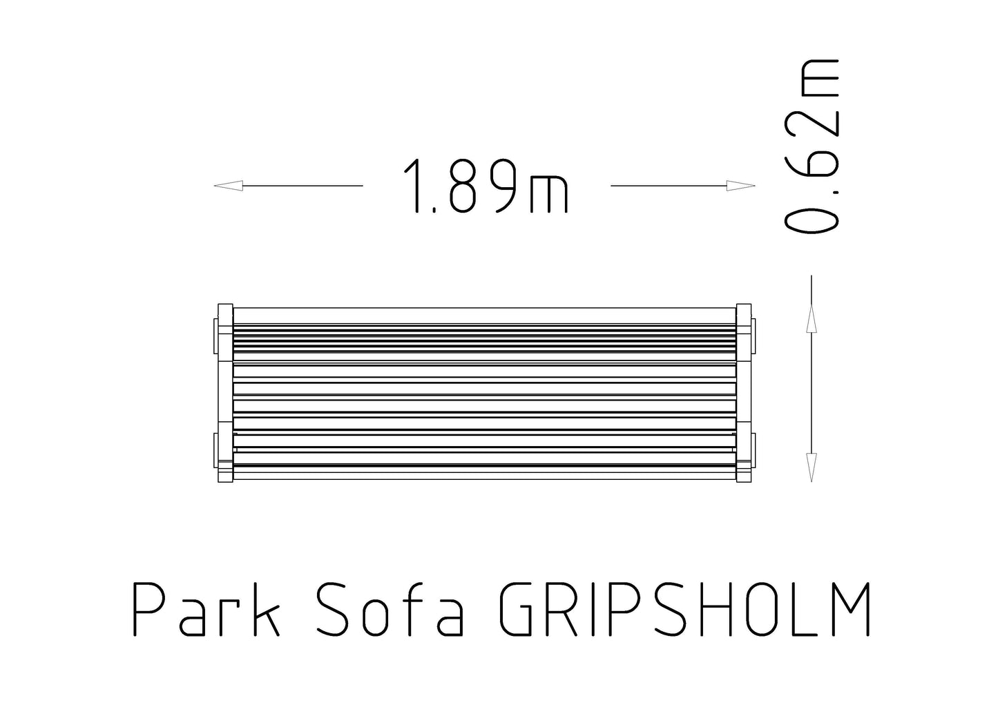 Parksoffa Gripsholm