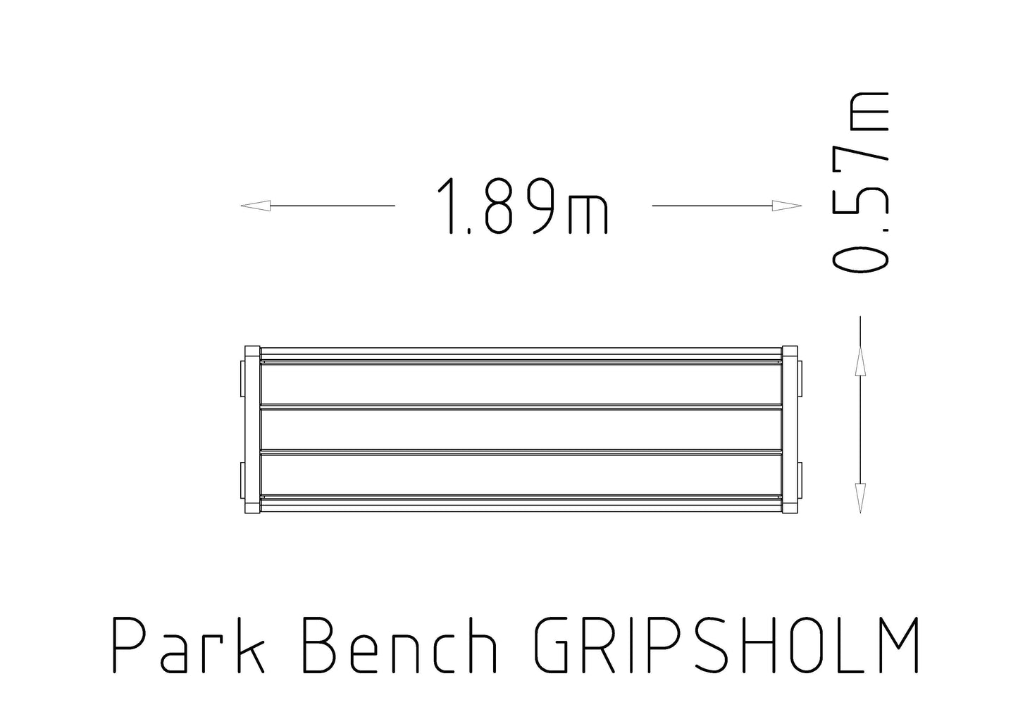 Parkbänk Gripsholm