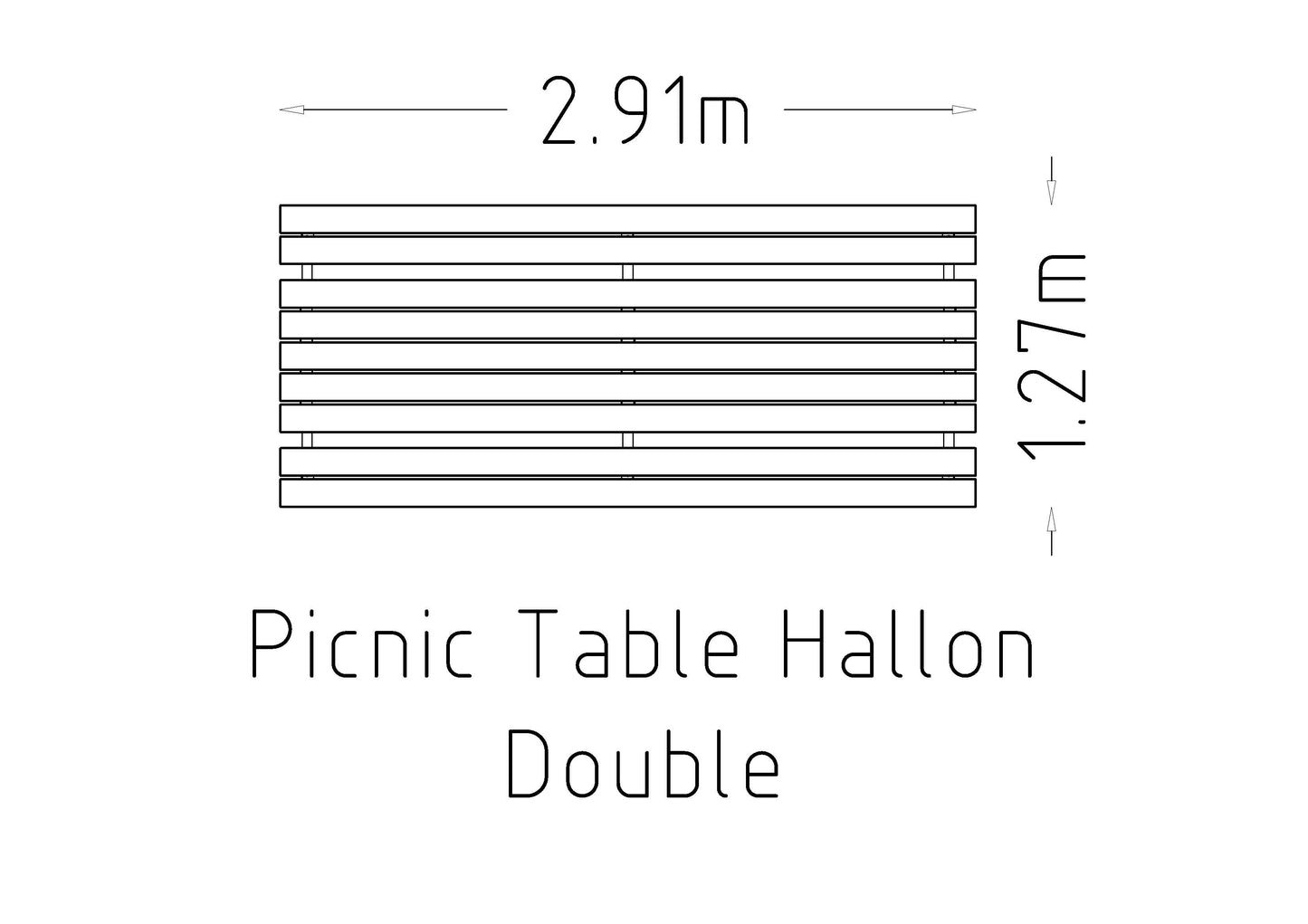 Picknickbord Hallon