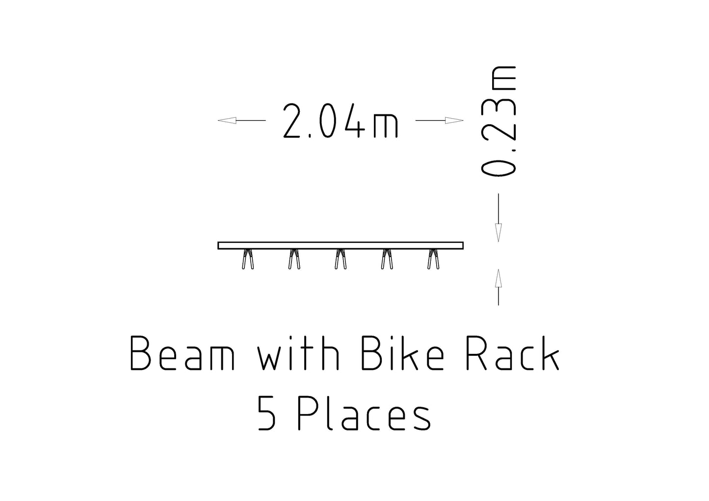 Balk med cykelhållare