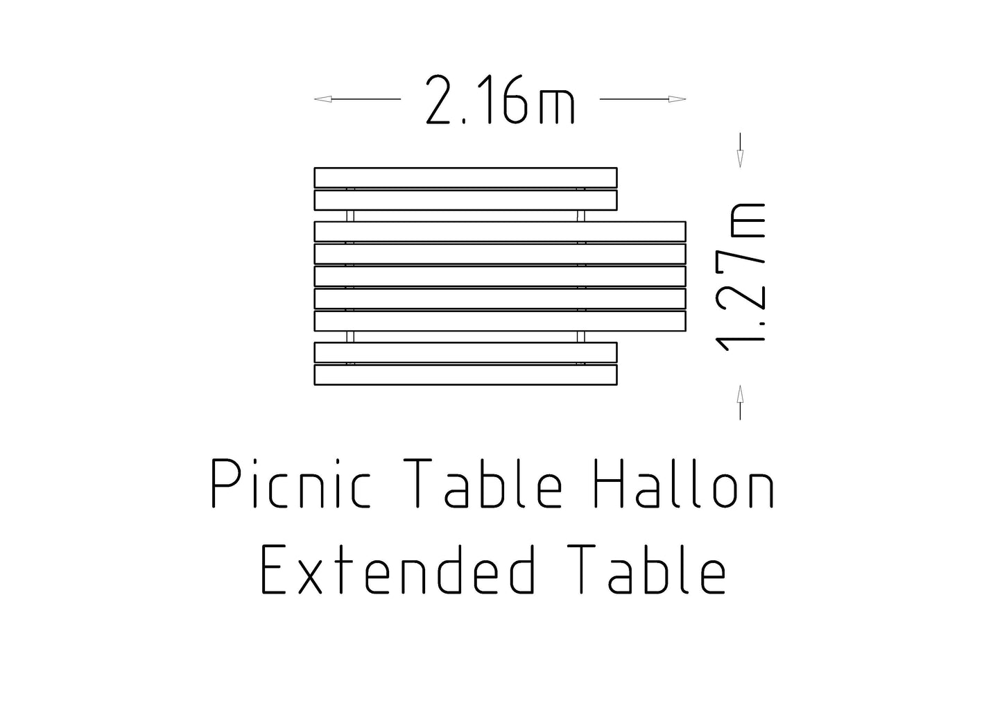 Picknickbord Hallon
