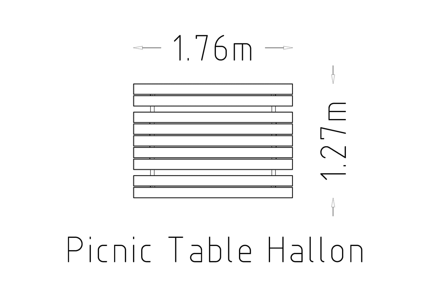 Picknickbord Hallon