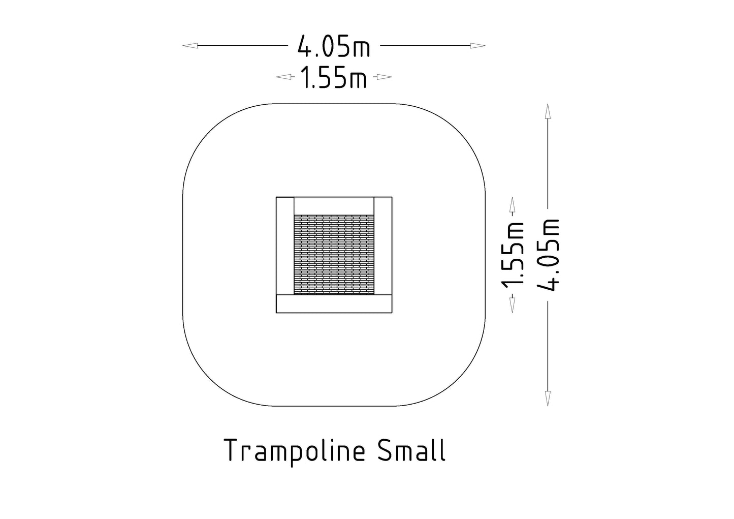 Trampolin 1x1m