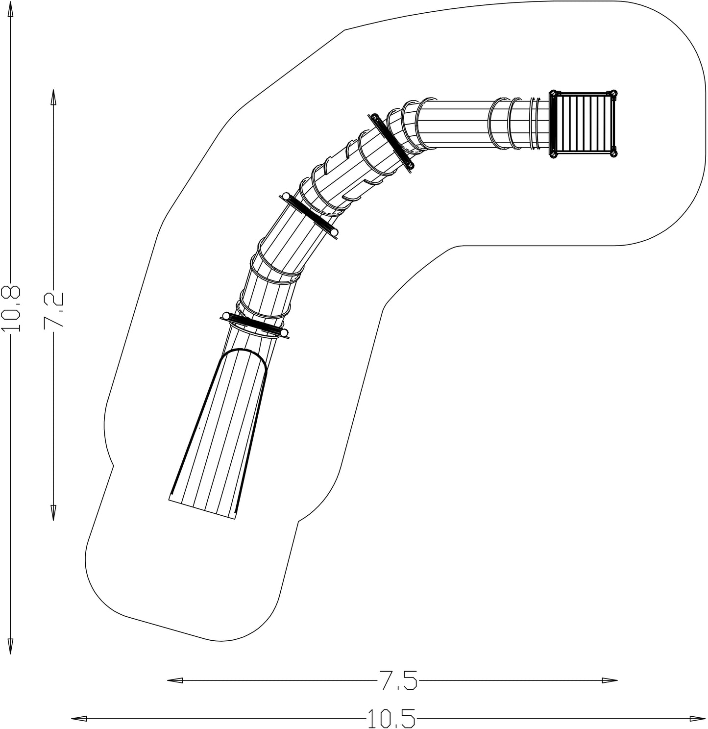 Släntrutch Rider 11x4,85m