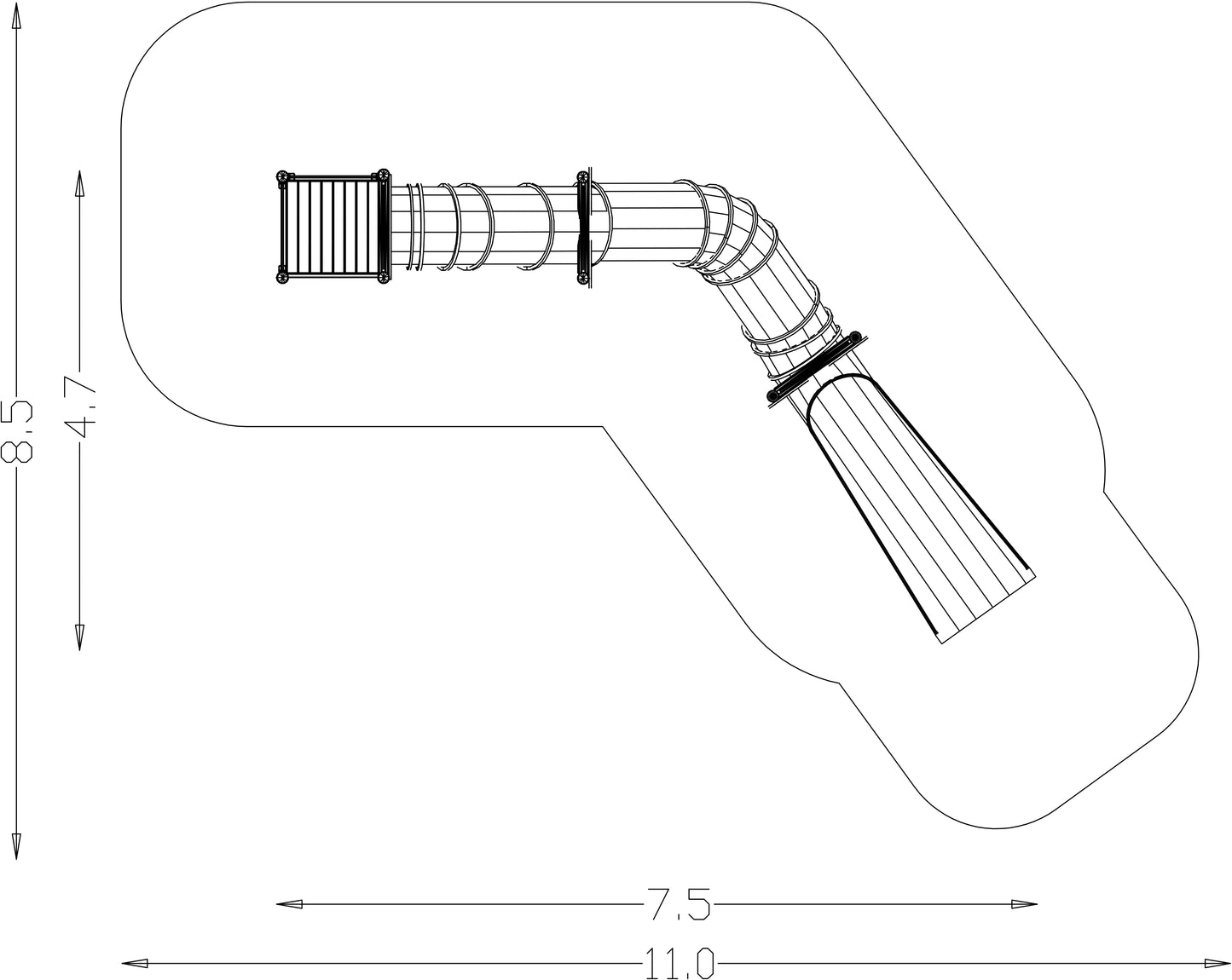 Släntrutch Rider 8,8x3,5m