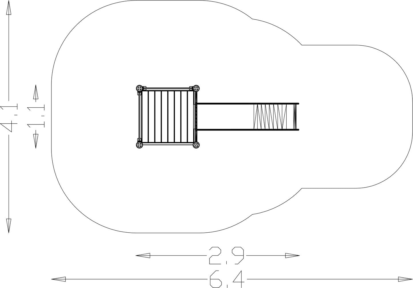 Släntrutsch Galax 0,45/1,2M
