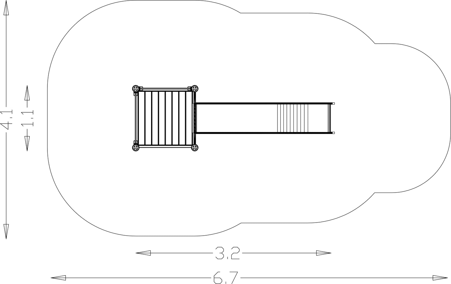 Släntrutsch Galax 0,45/1,5M