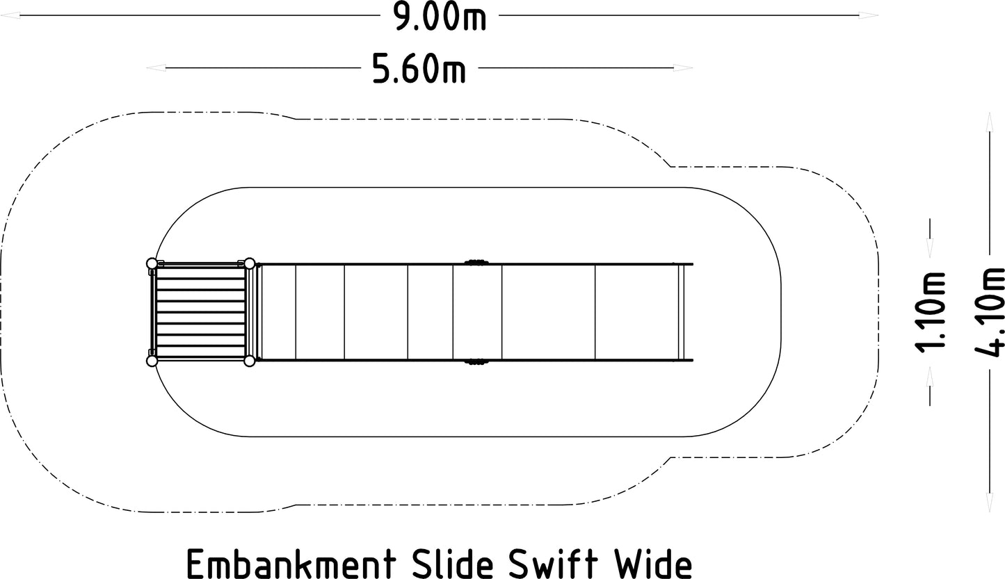 Släntrutsch Swift Bredare