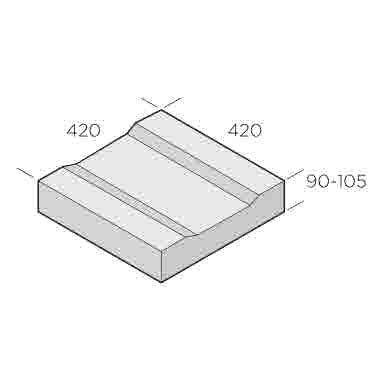 Ränndal Munk 420x420x90-105, Typ R