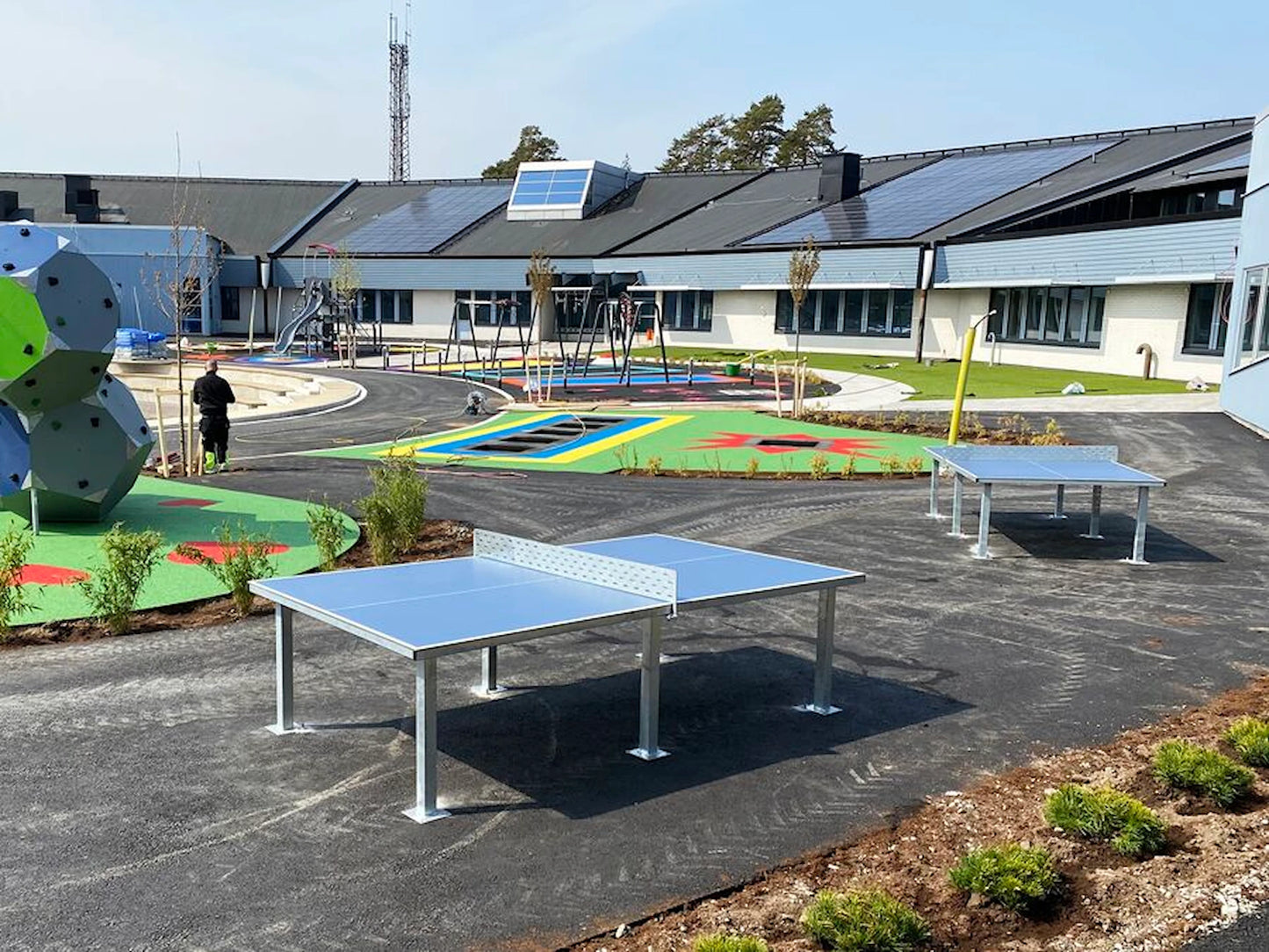 Image Utomhus Bordtennisbord Stålnät