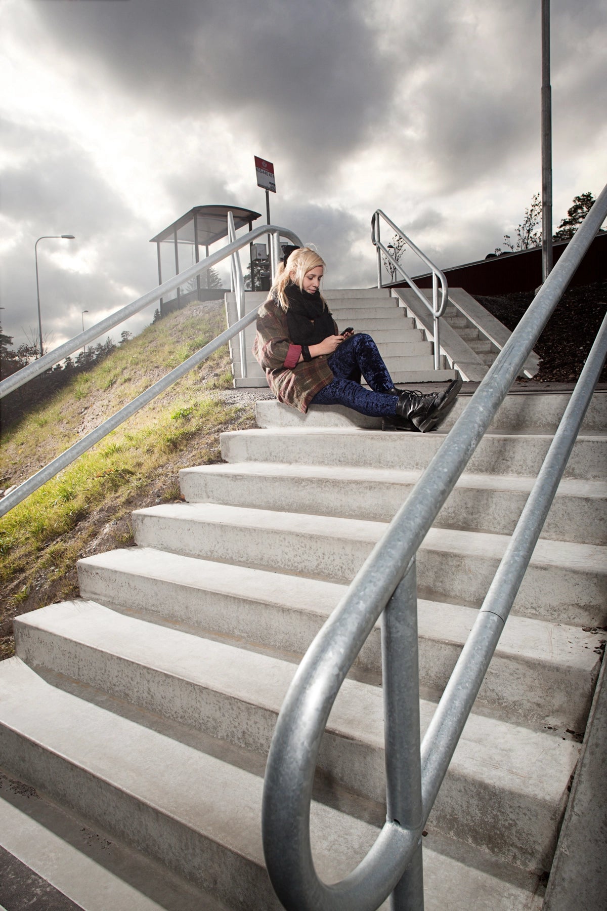 Blocktrappa ramp 4 steg