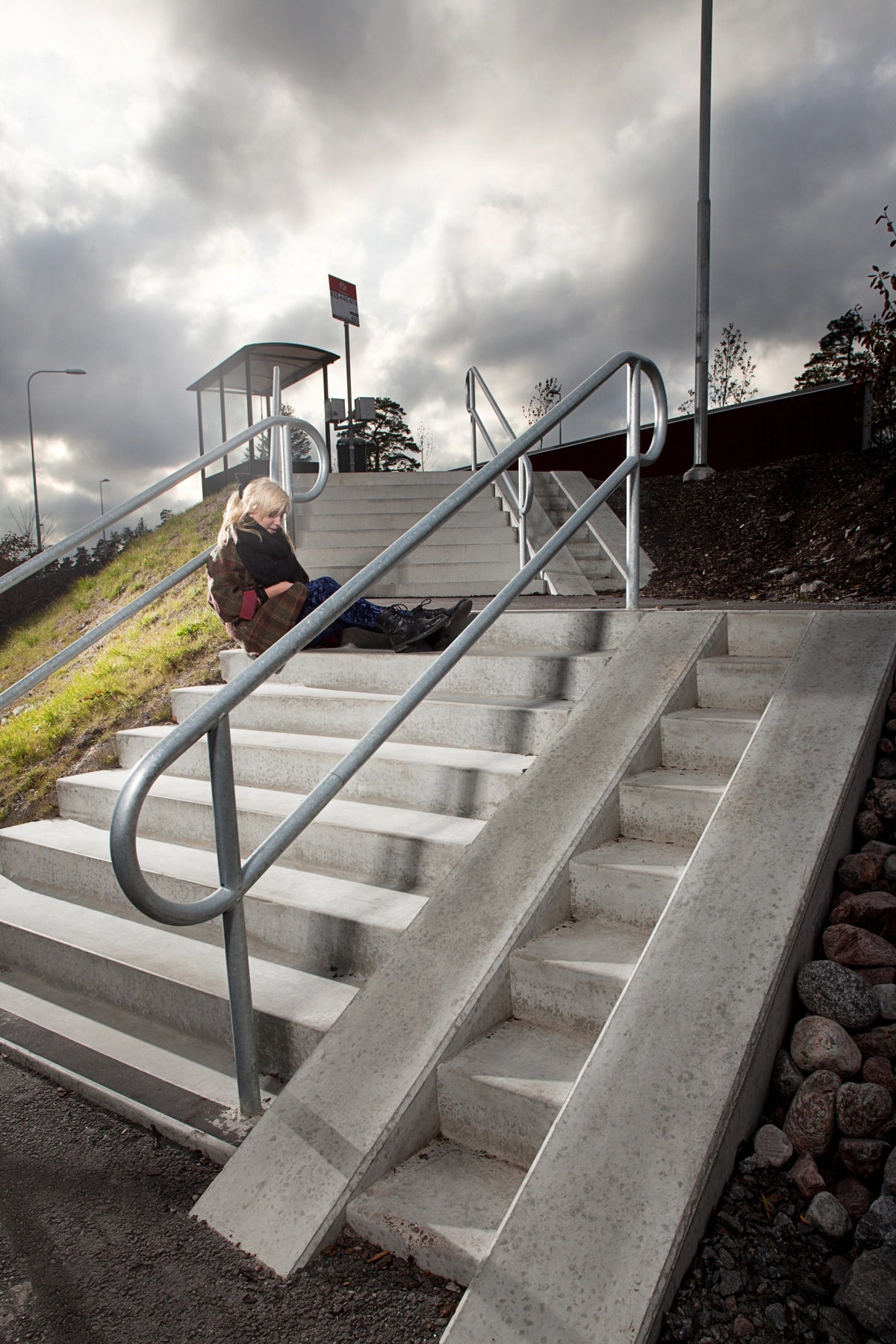 Blocktrappa ramp 5 steg