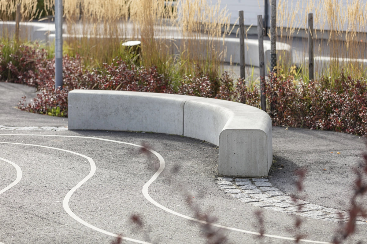 Outline bänk avslut rak