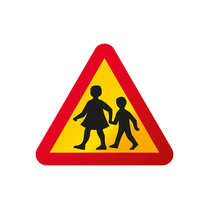 Plastvägmärke A15 – Varning för barn K3 N