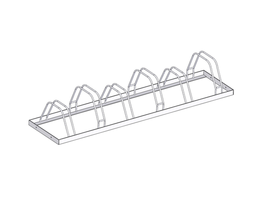 CYKELSTÄLL PARK, 6 PLATSER, 2000X500X350 MM, FRISTÅENDE