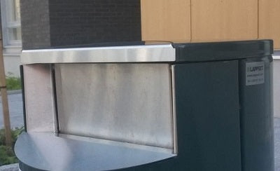 FÅGELSTOPP, 30 L SKRÄPKROG, ROSTFRI
