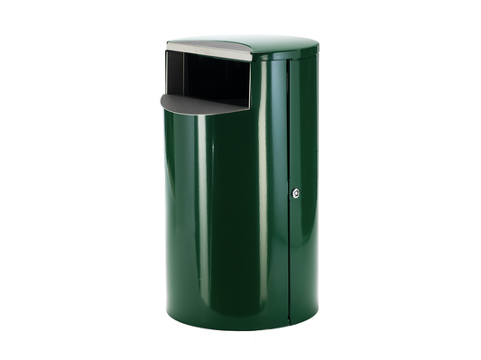 SKRÄPKORG 100L, RAL 6012 MÖRKGRÖN