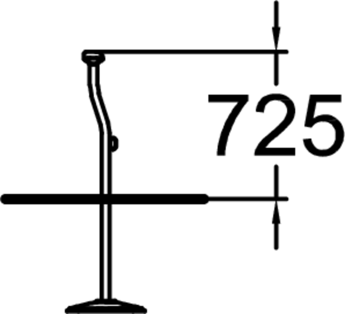 STÅ-/SITTRÄCKE, H=719