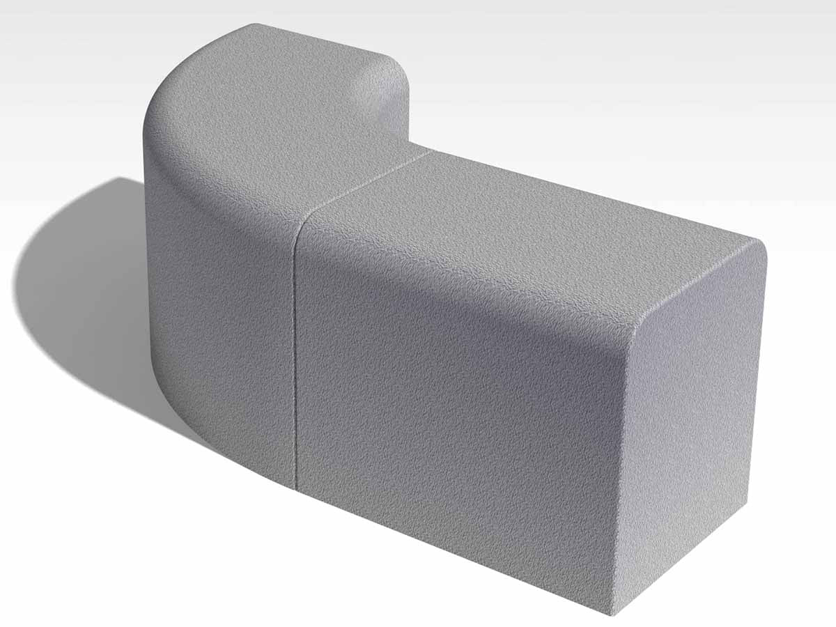 SOFTBLOCK RAK, 500X350X400, GRÅ