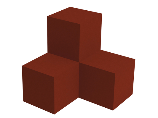 SOFTBLOCK 3D, 400X400X400, RÖD